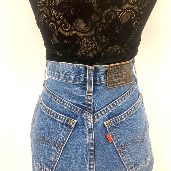 Levi's Denim - Vintage Levi’s 90’s Orange Tab 881 High Rise Straight Leg Made in Belgium Jeans